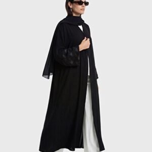 فراجة نسائية كريب منقوشة محتشمة مع شال من LCW