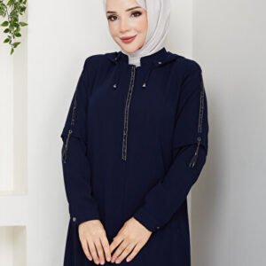 فراجة إشيل مرصعة بالأحجار (كحلي غامق)