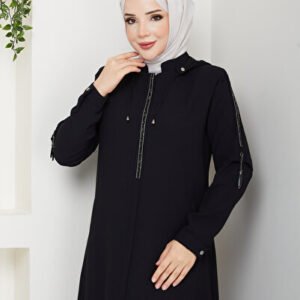 فراجة إشيل مرصعة بالأحجار (أسود)